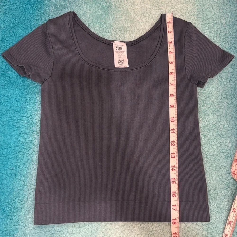 🔥Athleta Girl Slate Blue Short Sleeve Top🔥